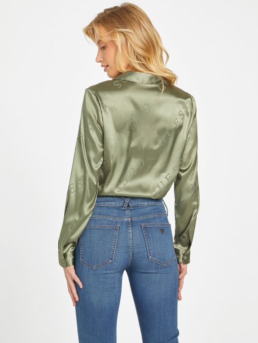 Guess Shopping Isle Pranje 32\\ Satenska Košulja S Logotipom Galina